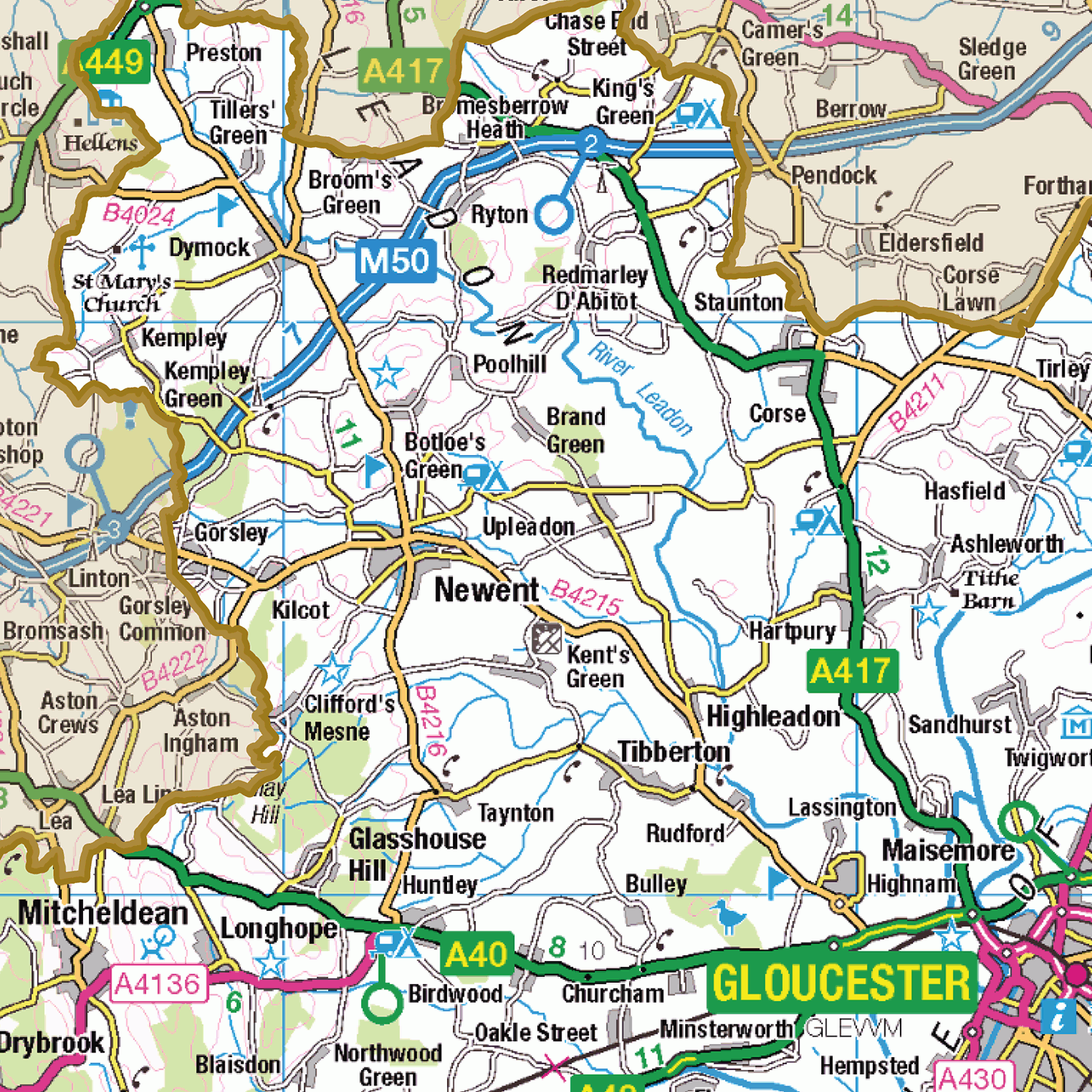 Historic Gloucestershire County Map
