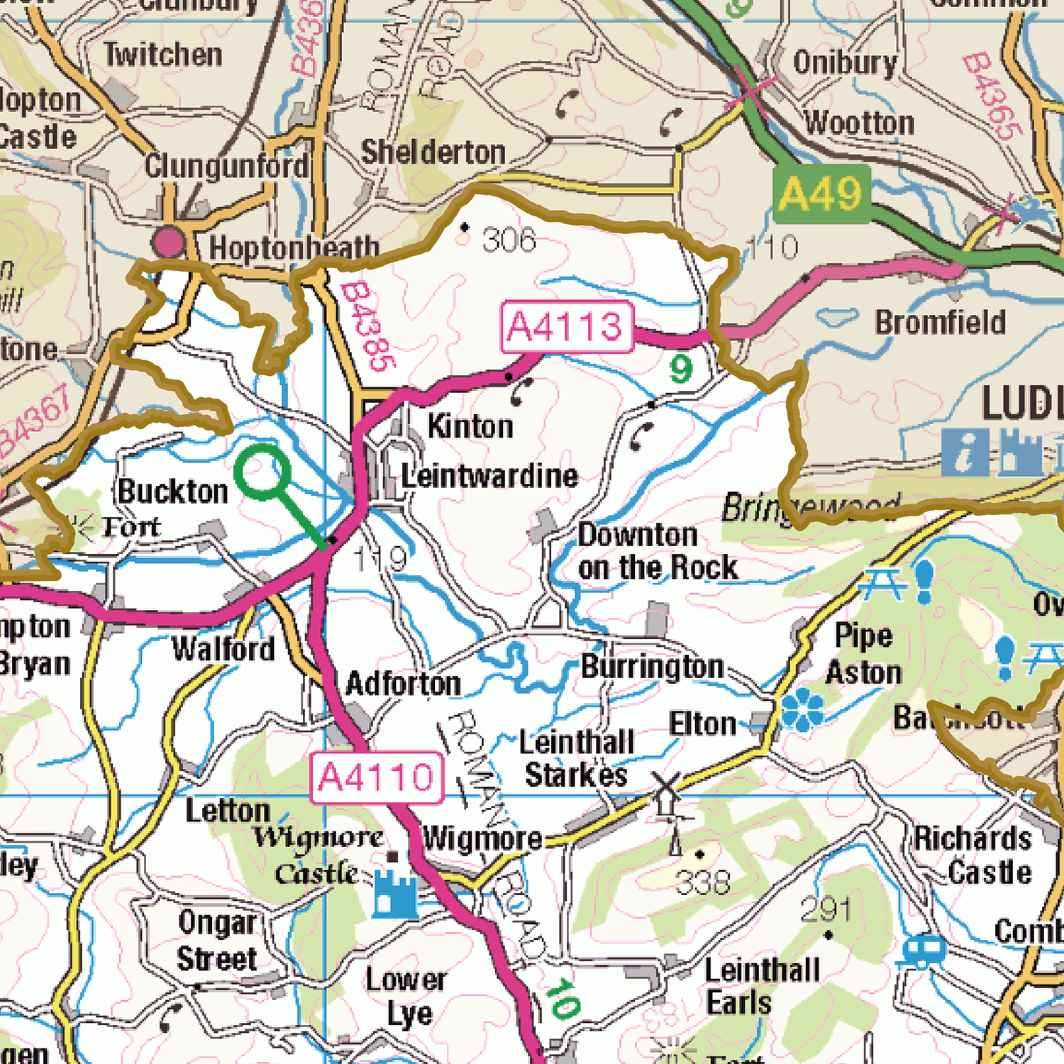 Historic Herefordshire County Map