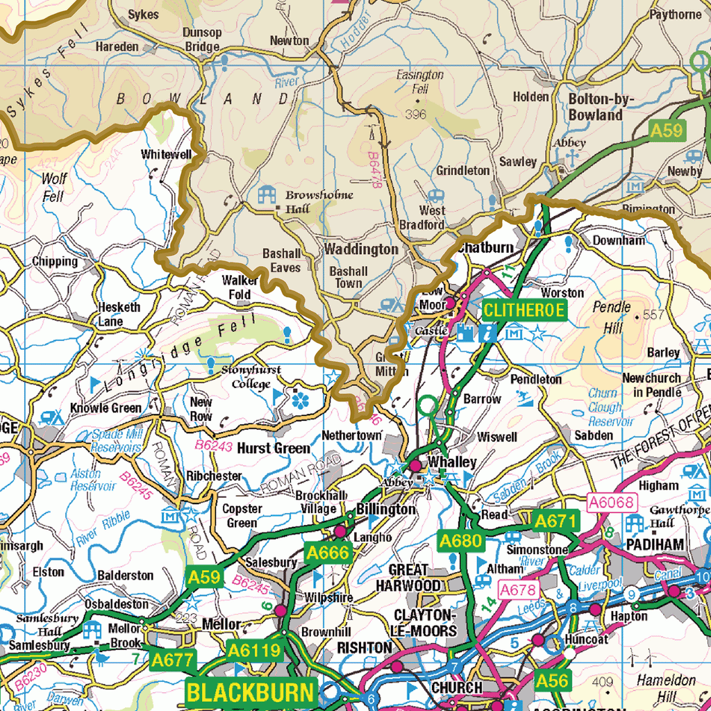 Historic Lancashire County Map