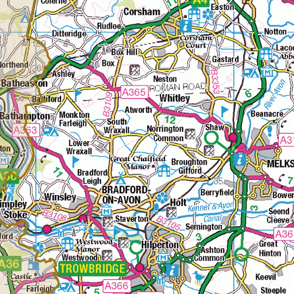 Historic Wiltshire County Map