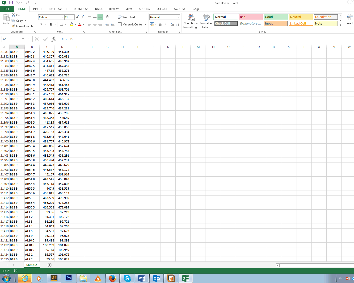 Postcode Sector to Sector Time & Distance Matrix