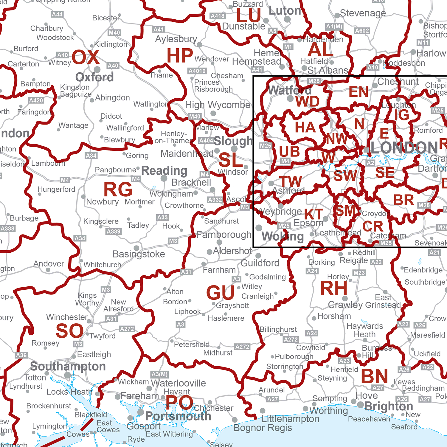 UK Postcode Areas White - (AR3) - Locked PDF
