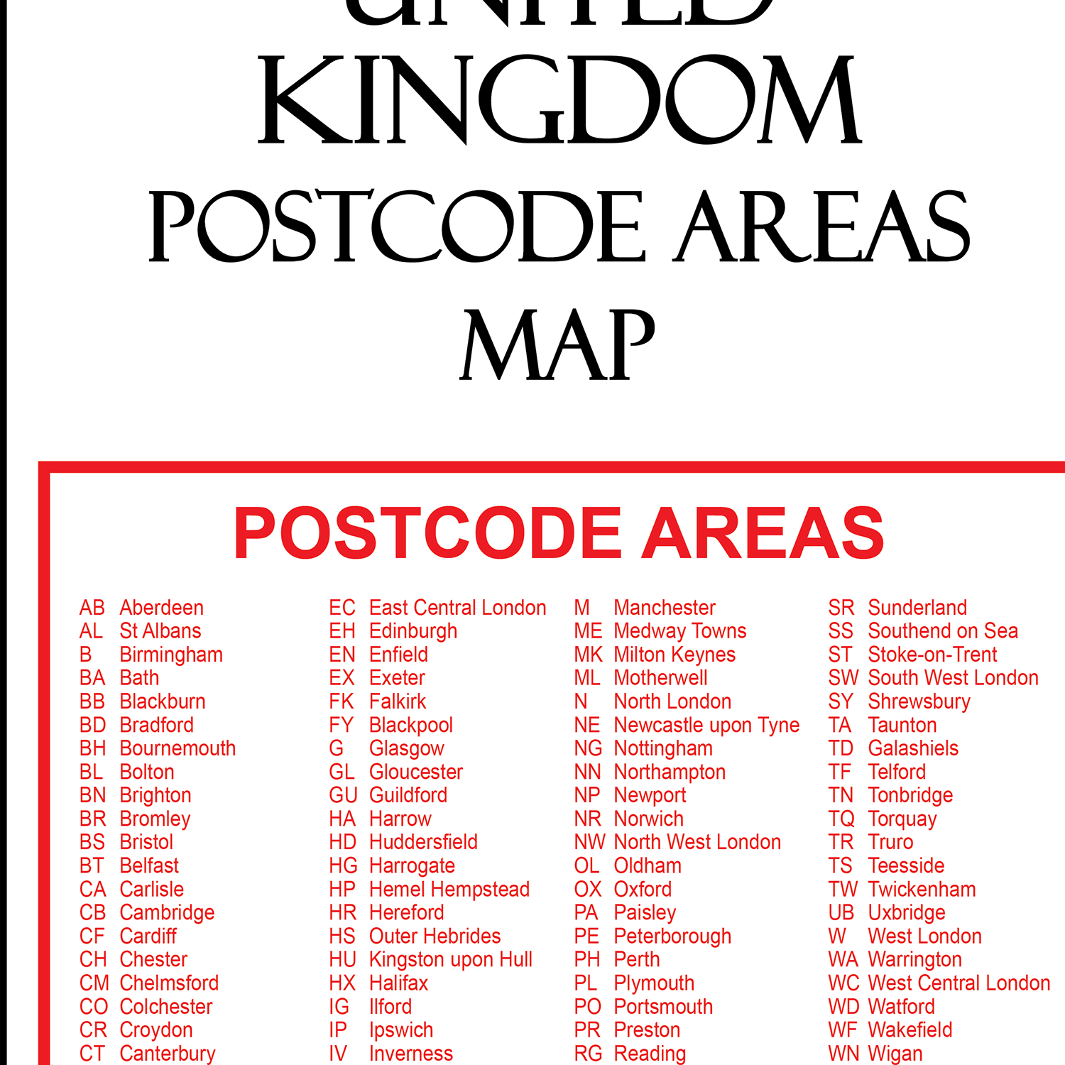 UK Postcode Areas White - (AR3) - Locked PDF