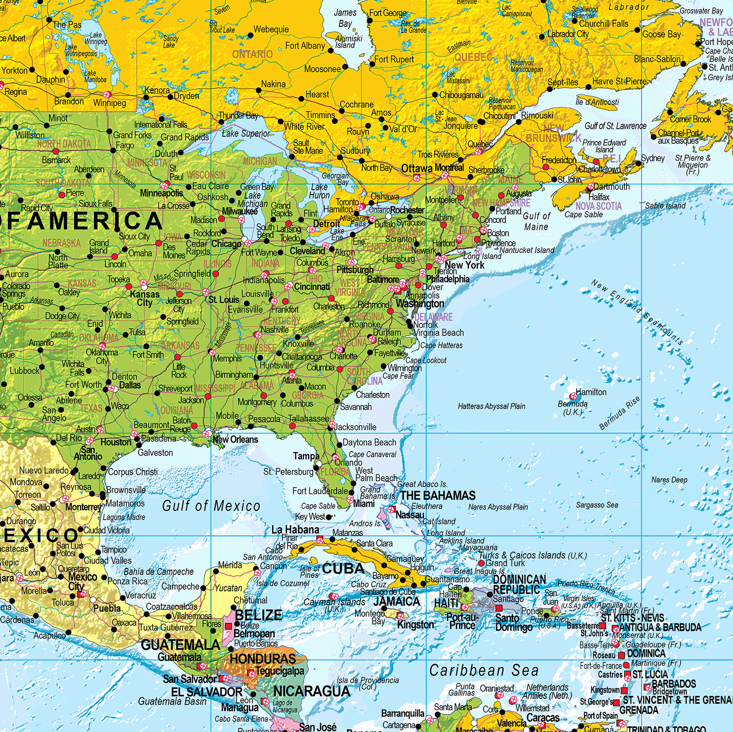 World Political Wall Map - Huge Size: 1:20m Scale
