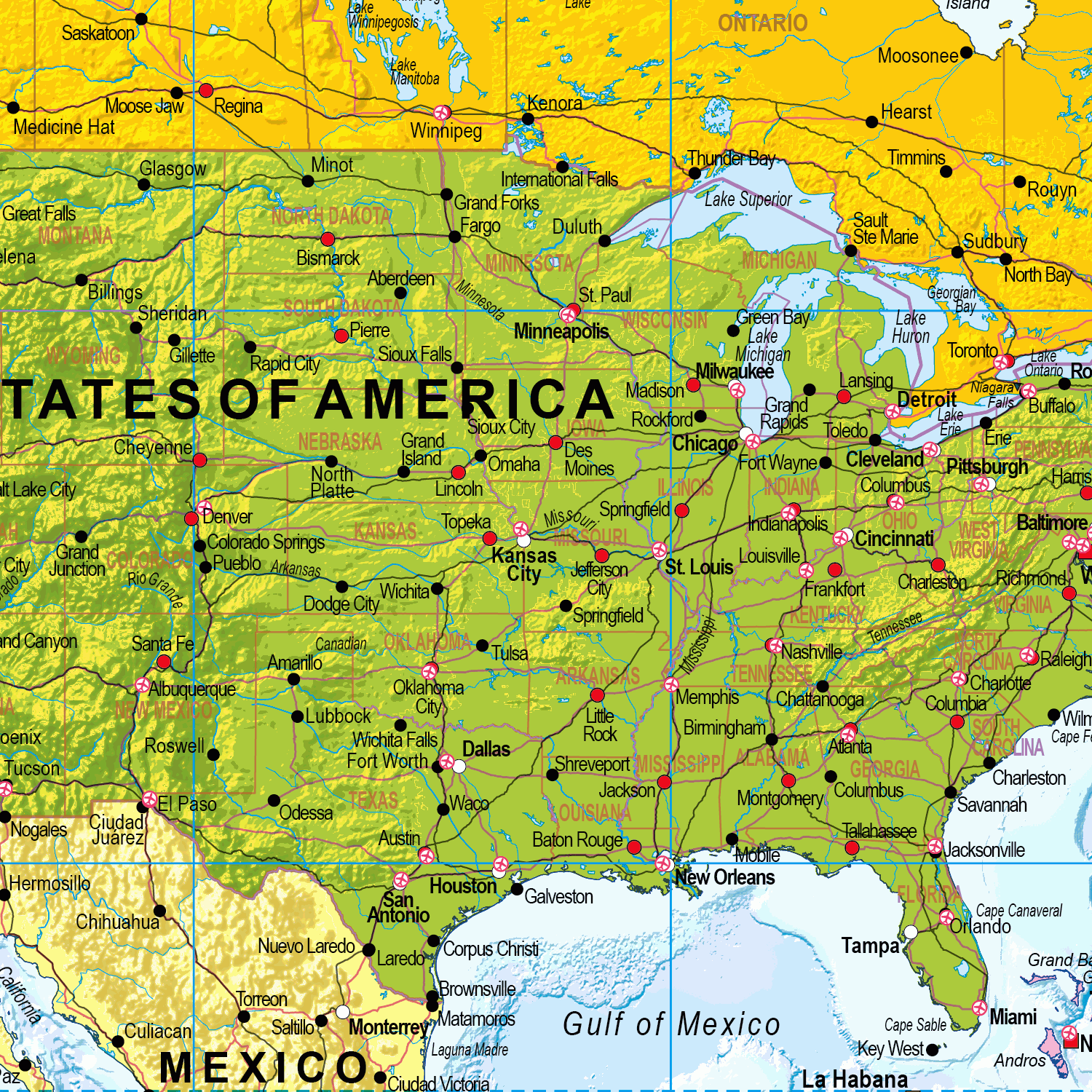 World Political Wall Map - Large Size: 1:30m Scale