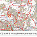 Wakefield - WF - Postcode Wall Map