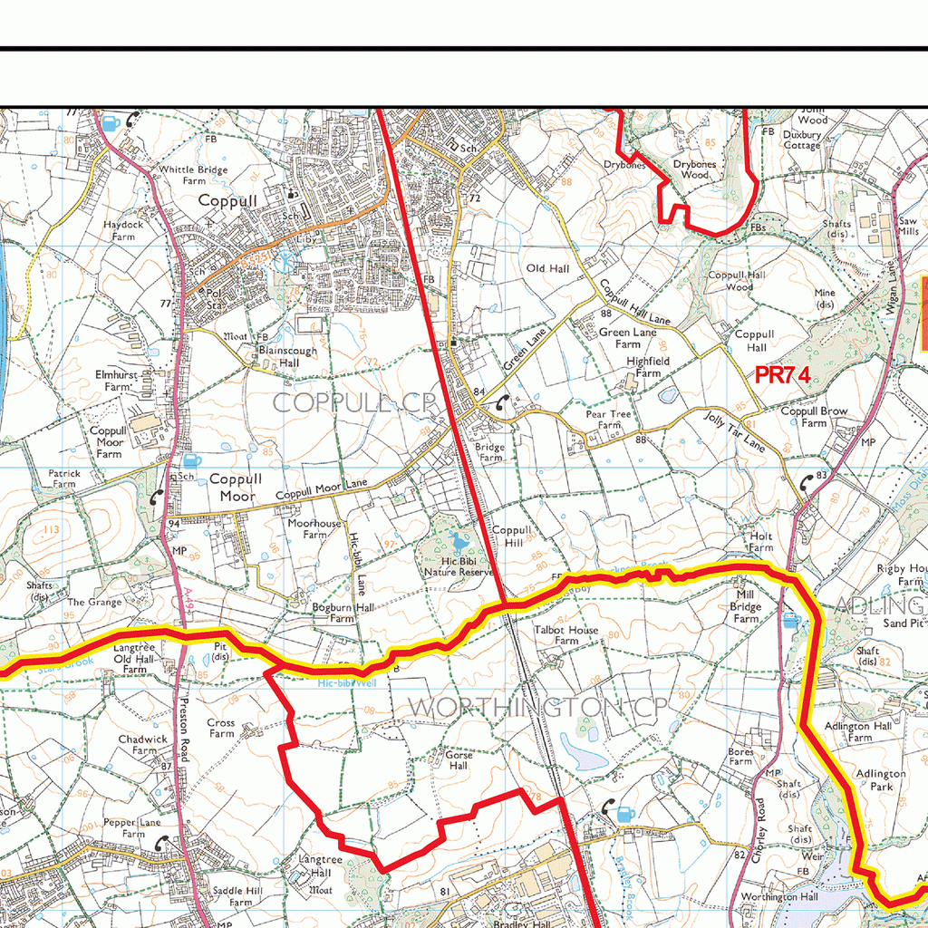 Wigan - WN - Postcode Wall Map