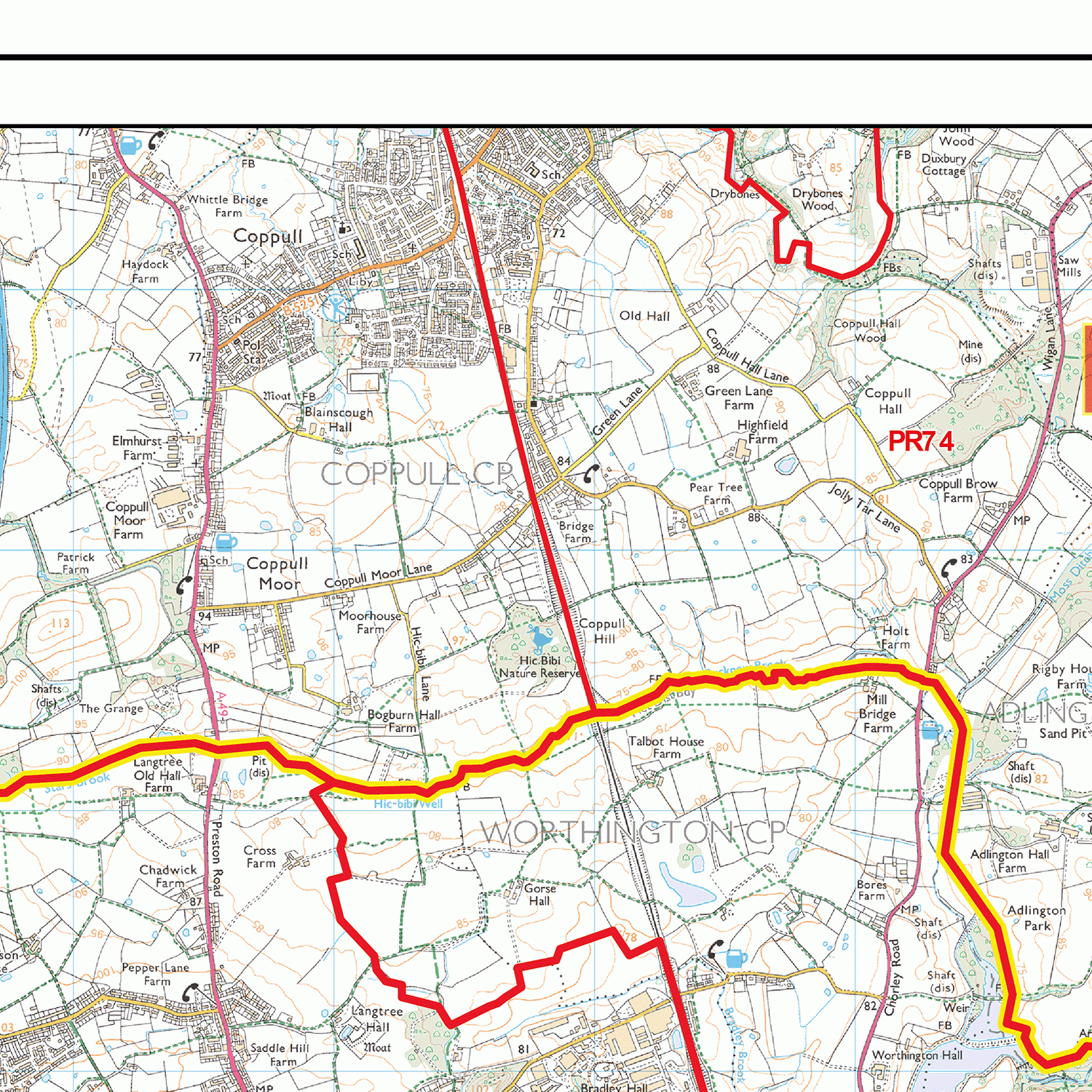 Wigan - WN - Postcode Wall Map