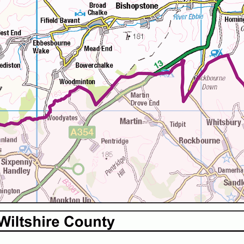 Wiltshire County Map - (CY46)