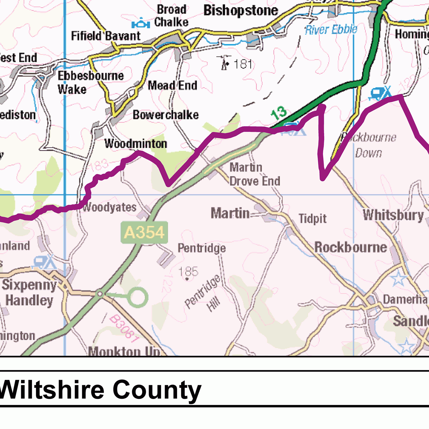 Wiltshire County Map - (CY46)