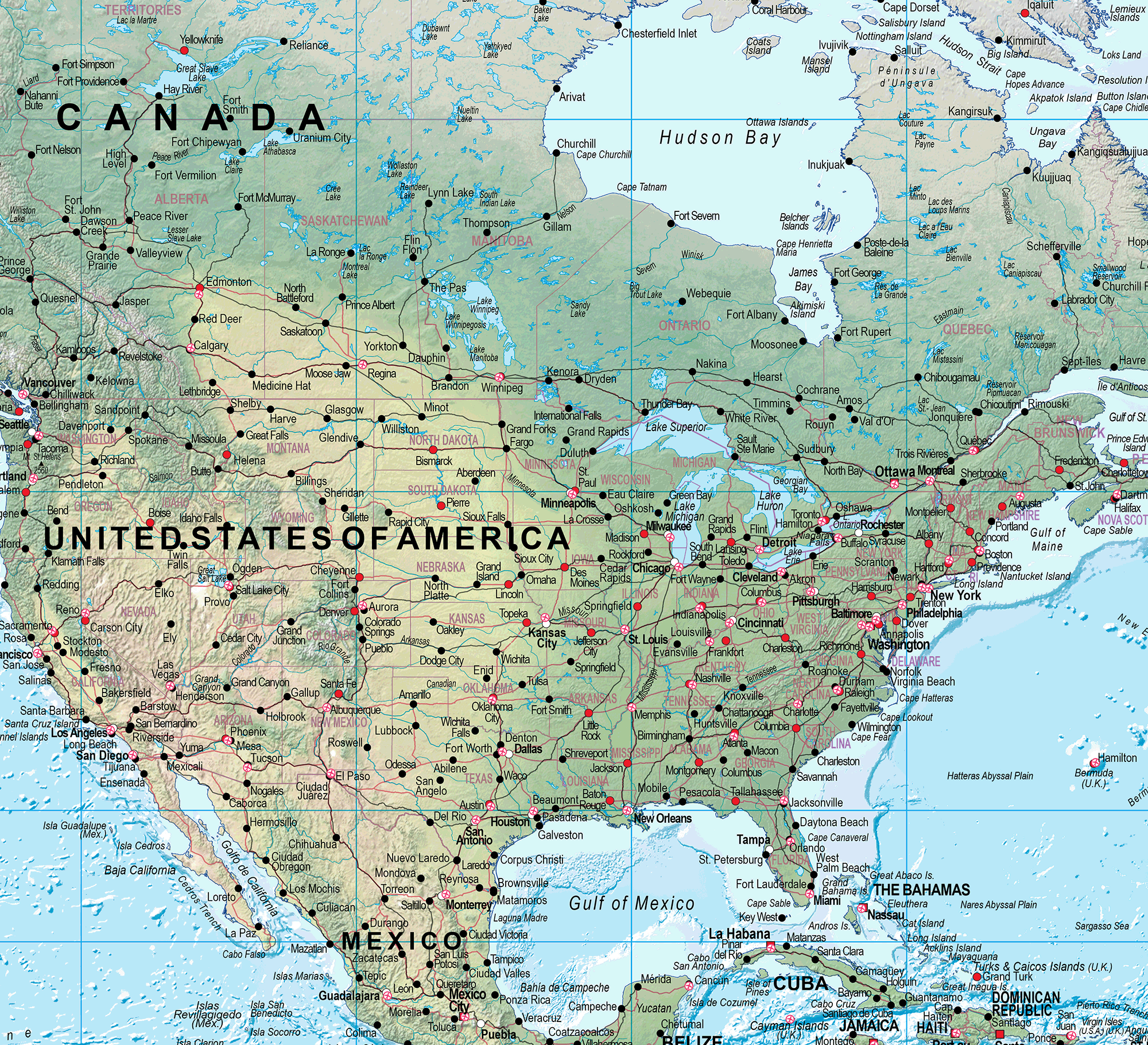 XYZ OverView World Raster Image - Physical Style