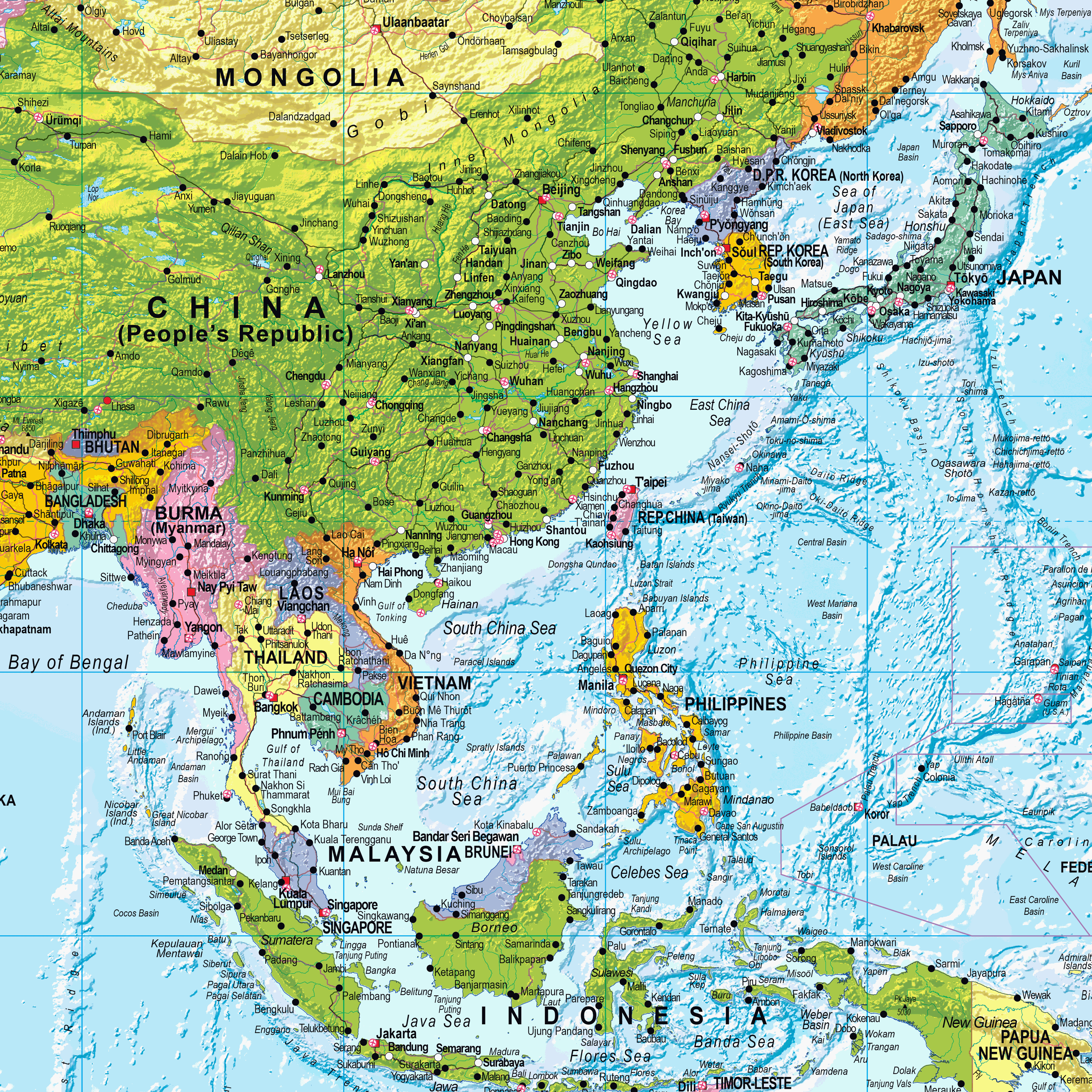 World Political Wall Map - Huge Size: 1:20m Scale