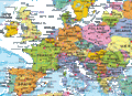 World Political Wall Map Pacific Centred - Large Size: 1:30m Scale