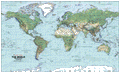 World Physical Wall Map - Medium Size - 1:40 Scale