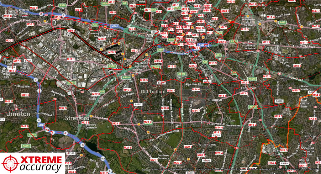 XYZ Postcode Boundaries - Sector Level