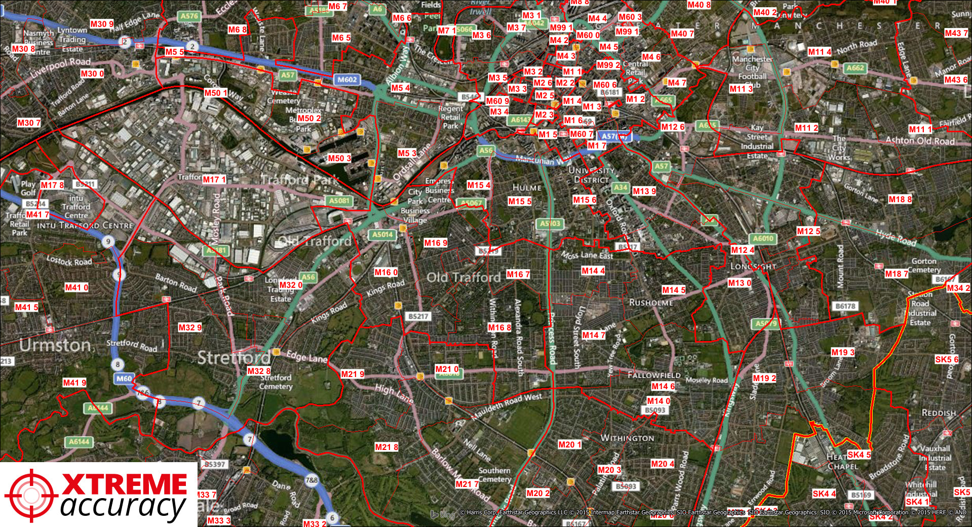 XYZ Postcode Boundaries - Sector Level